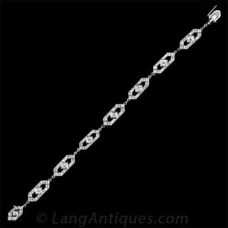 Delicate Art Deco Link Bracelet