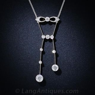 Delicate Diamond Negligee Necklace