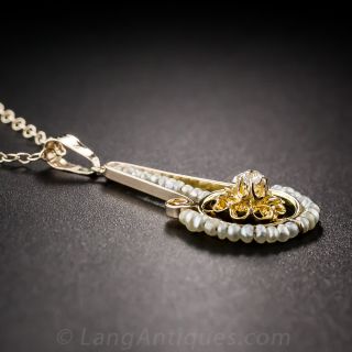 Delicate Pearl and Diamond Necklace