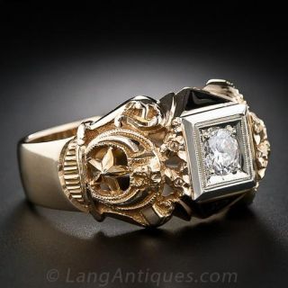 Diamond 32nd Degree Masonic Ring