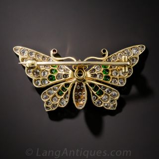 Diamond and Demantoid Garnet Brooch / Pendant