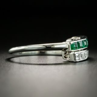 Diamond and Emerald Single Row Band