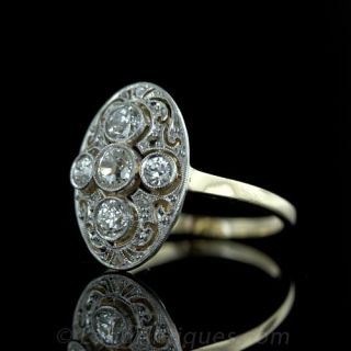 Diamond and Platinum Topped Ring, Circa 1900