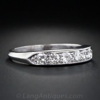 Diamond and Platinum Wedding Band