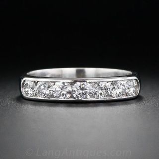 Diamond and Platinum Wedding Band