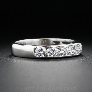 Diamond and Platinum Wedding Band