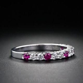 Diamond and Ruby Wedding Band