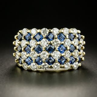 Diamond and Sapphire Band Ring - 2