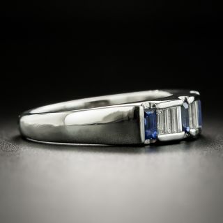 Diamond and Sapphire Wedding Band