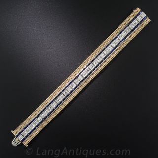 Diamond and Synthetic Sapphire Bracelet