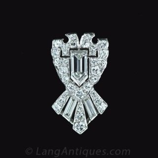 Diamond Art Deco Pendant Main View