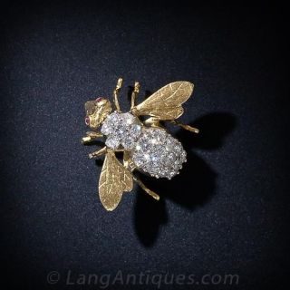 Diamond Bee Pin