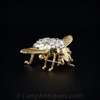 Diamond Bee Pin
