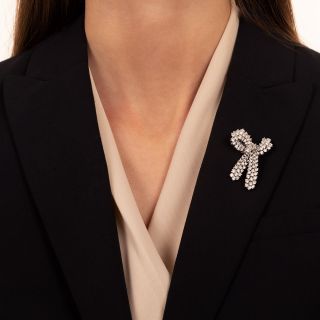 Diamond Bow Brooch by Kurt Wayne
