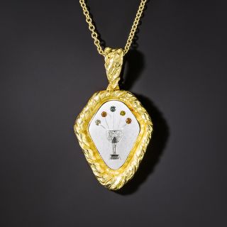  Diamond Champagne Glass Pendant by Terrell & Zimmelman - 7