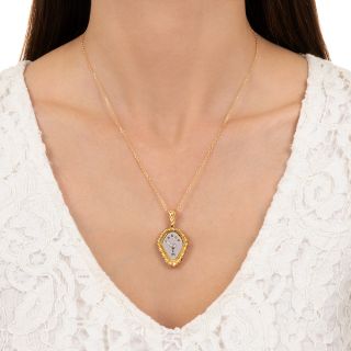  Diamond Champagne Glass Pendant by Terrell & Zimmelman