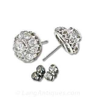 Diamond Cluster Earrings