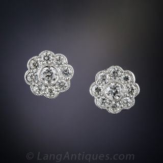 Diamond Cluster Earrings
