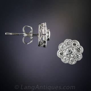 Diamond Cluster Earrings