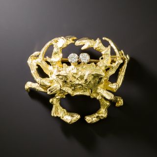 Diamond Crab Brooch - 2