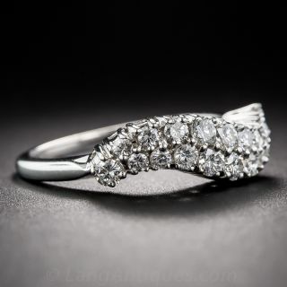 Diamond Curved Band Ring