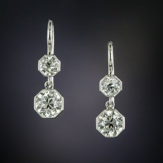 Diamond Dangle Earrings - 2