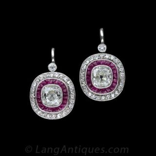 Art Deco Diamond Earrings 
