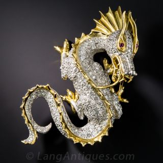 Diamond Dragon Brooch by McTeigue