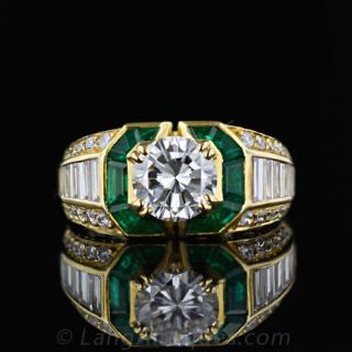 Diamond & Emerald Ring - Mauboussin, Paris