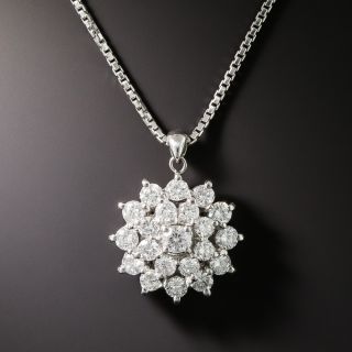  Diamond Flower Cluster Pendant - 2