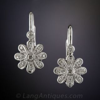 Diamond Flower Earrings