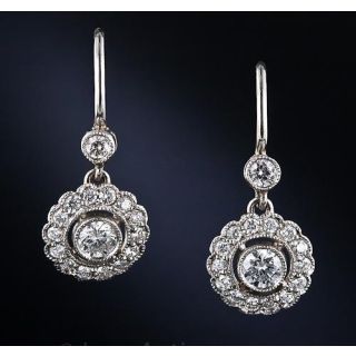 Diamond Flower Earrings