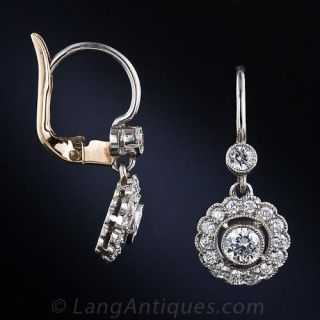 Diamond Flower Earrings
