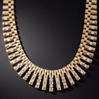  Diamond Gold Link Necklace - 2