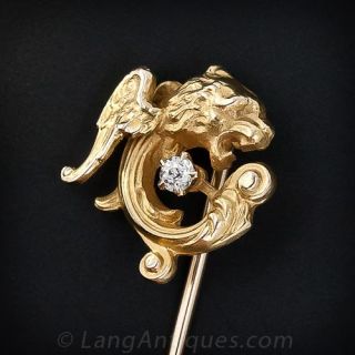 Diamond Griffin Stickpin
