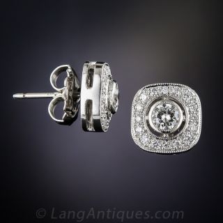 Diamond Halo Earrings by 'Pepi'