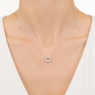 Diamond Initial ‘O’val Necklace