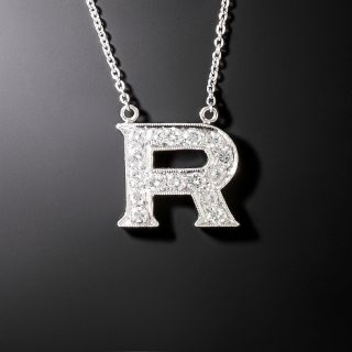 Diamond Initial 'R' Necklace - 6