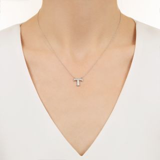 Diamond Initial 'T' Necklace