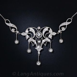 Diamond Lavaliere Necklace, Circa 1900