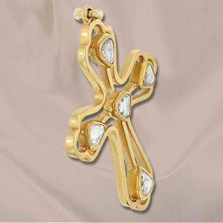 Diamond Open Work Cross Pendant