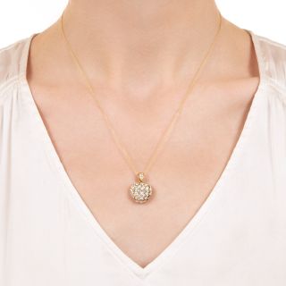 Diamond Puffed Heart Pendant