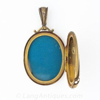 Diamond, Sapphire and Pearl Victorian Locket