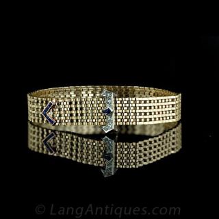 Diamond   Sapphire Buckle Bracelet Main View