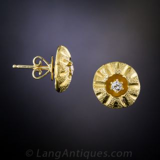 Diamond Sea Urchin Earrings