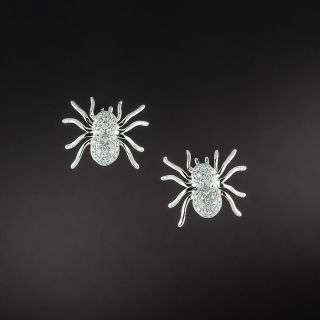 Diamond Spider Earrings - 2