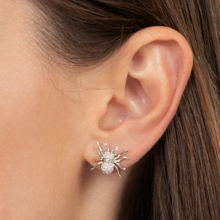 Diamond Spider Earrings 