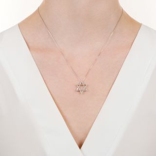 Diamond Star of David Pendant