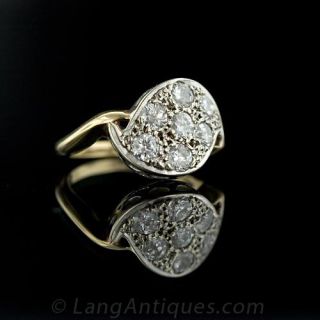 Diamond Swirl Motif Ring