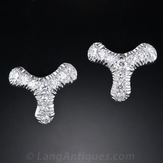 Diamond Wishbone Earrings